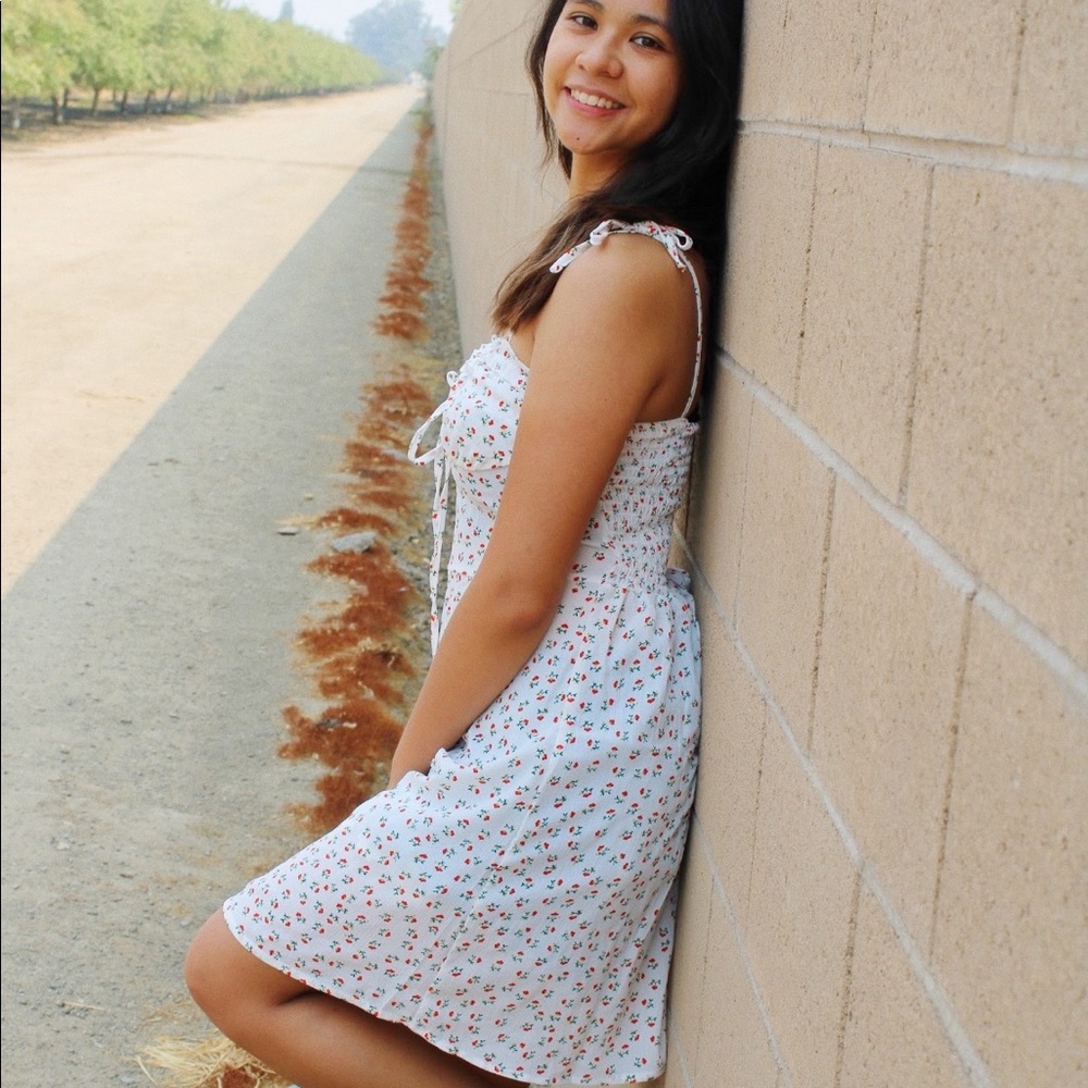 Zaful white floral dress.